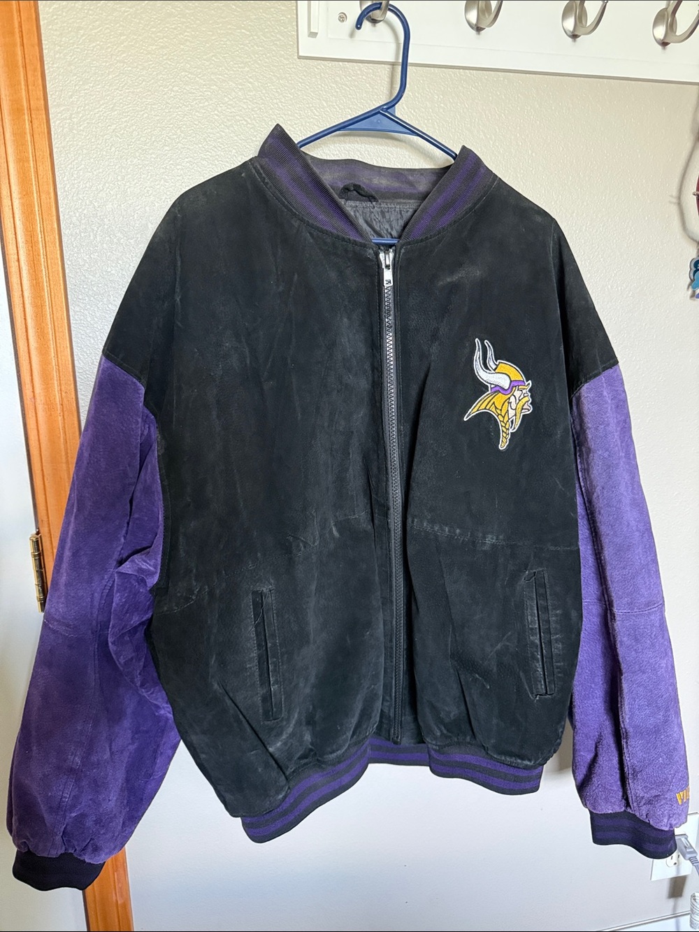 Minnesota Vikings Black & Purple Bomber Jacket